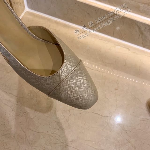 Chanel女鞋 香奈兒時尚經典涼鞋 Chanel中跟涼鞋  naq1100